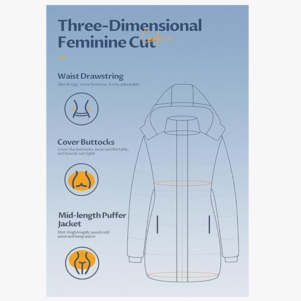 NWT Gray Puffer Jacket with Removable Hood and Quilted Design and Sherpa inside - Picture 7 of 10